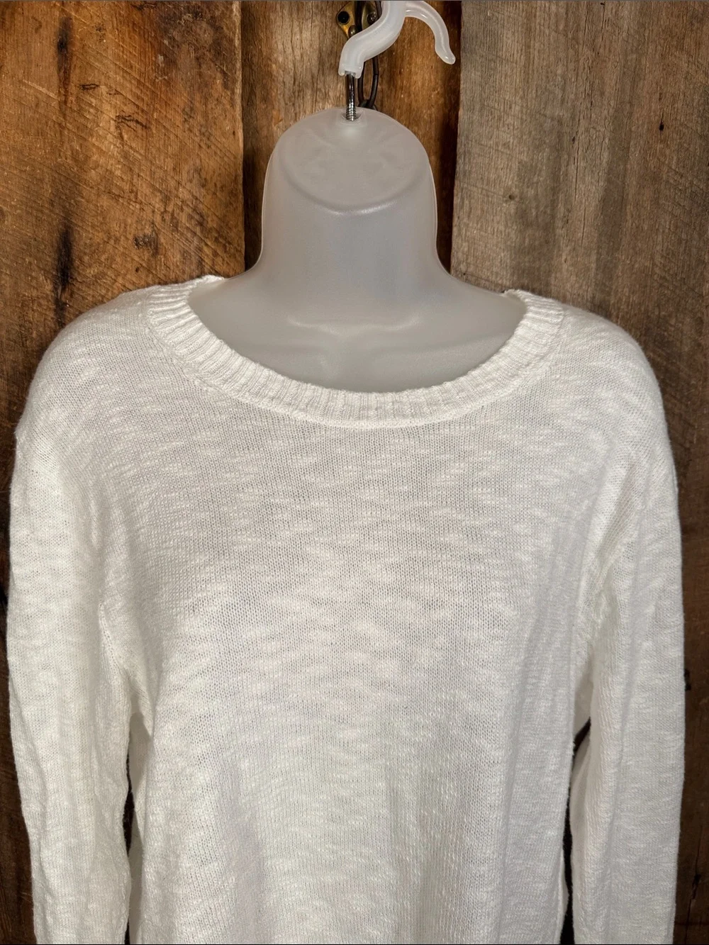 J. Crew Women's White Crewneck Sweater